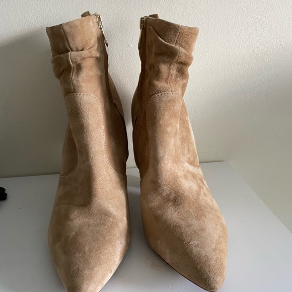 Sam Edelman Rosen Suede Ankle Boots Pointed Toes Slouch Booties - Picture 6 of 7